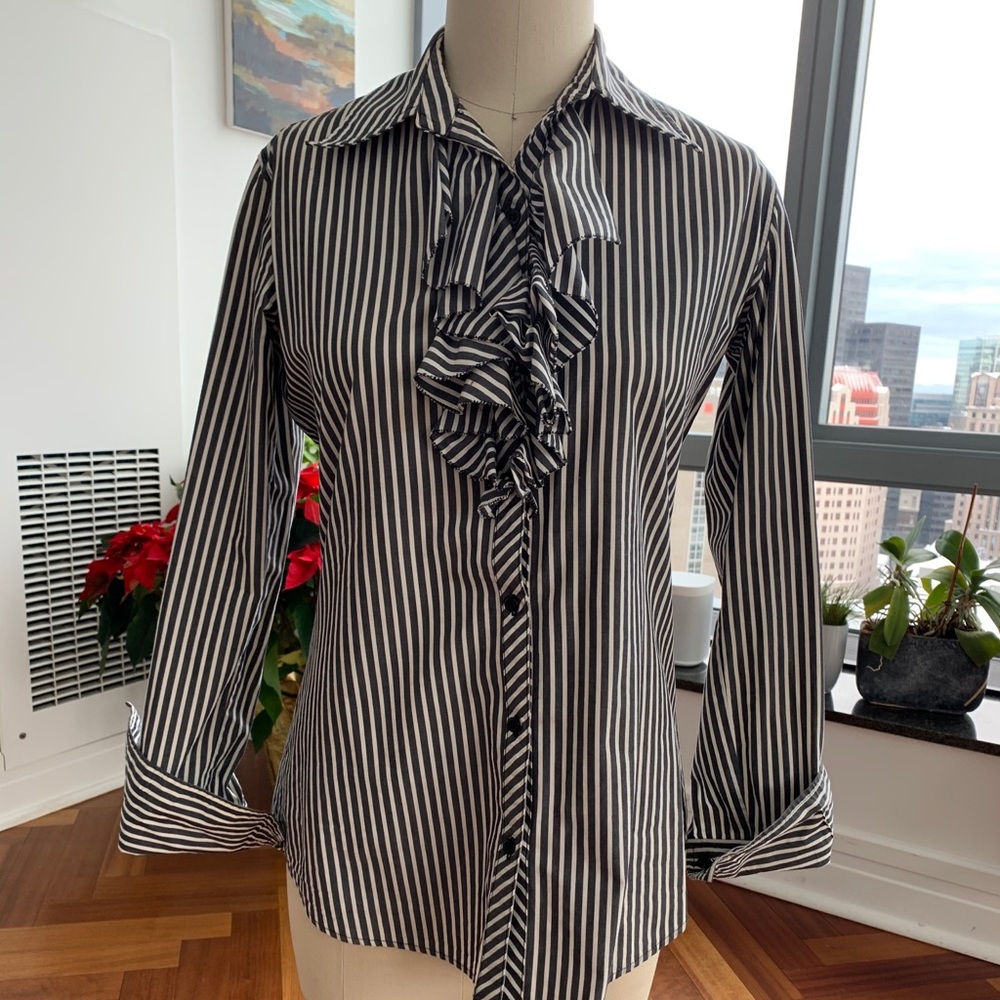 Ruffle front shirt